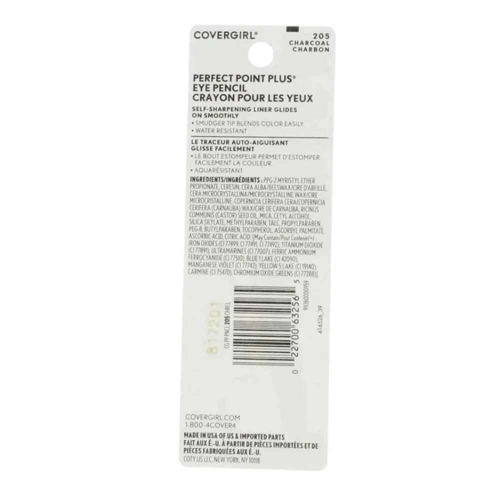 3x CoverGirl Perfect Point Plus Eye Pencil - 205 Charcoal
